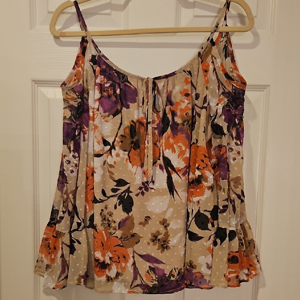 INC International Concepts Floral Cold-Shoulder Blouse